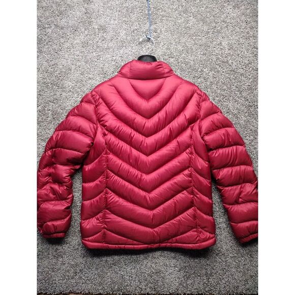 Cabela's Women's Med Reg Red Puffer 750 Filled Down Jacket Embroidered Logo - Picture 9 of 15